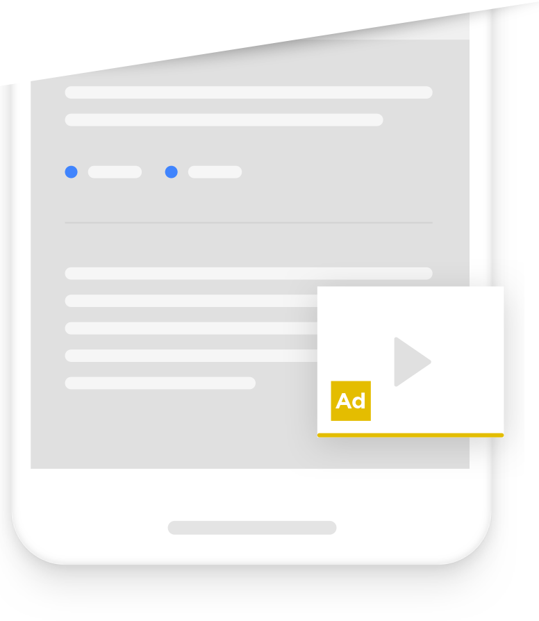 A video ad inside an article